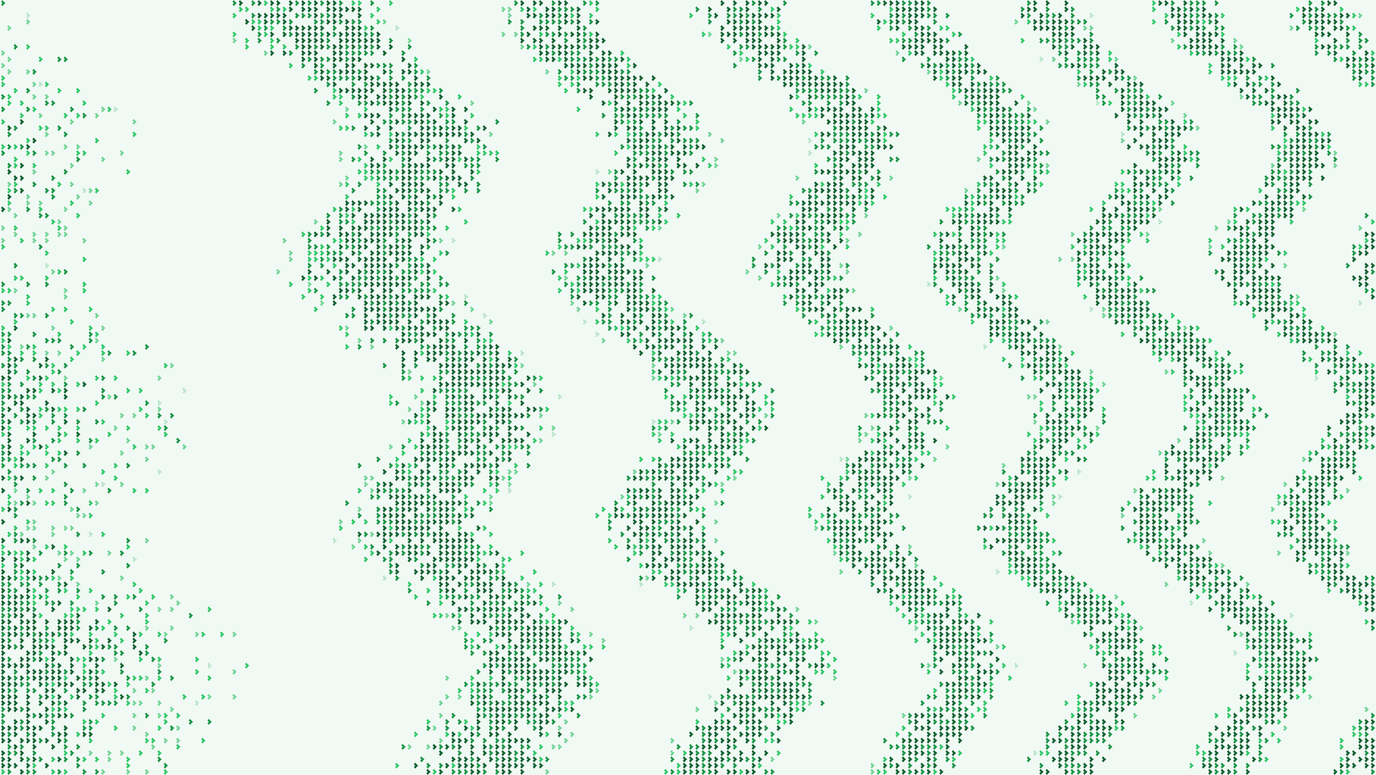 A diagonal field of Cartograph chevrons representing continuous change